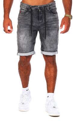 Sublevel Sweatpants Jeans Shorts Stretch Kurze Denim Sommer Hose dehnbar vintage