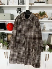 🔥 Drakes London Grey Glen Check Casentino Wool Raglan Sleeve Overcoat 46 XXL