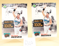 Two Bryant Reeves 1997-98 Upper Deck Basketball CT09 Crunch Time Grizzlies NM+