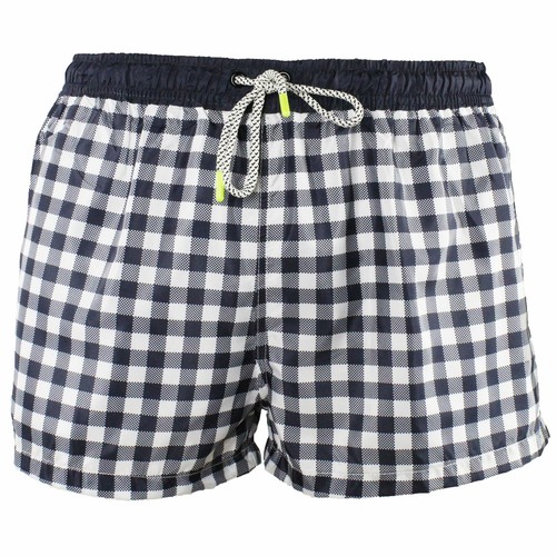 Costume da Bagno Uomo Boxer Blu Quadretti Bermuda Mare Pantaloncini Corti  Scozze | eBay