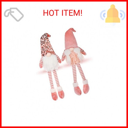 HMASYO Pink Couple Christmas Swedish Gnomes - 2Packs Handmade Swedish Tomte Sant