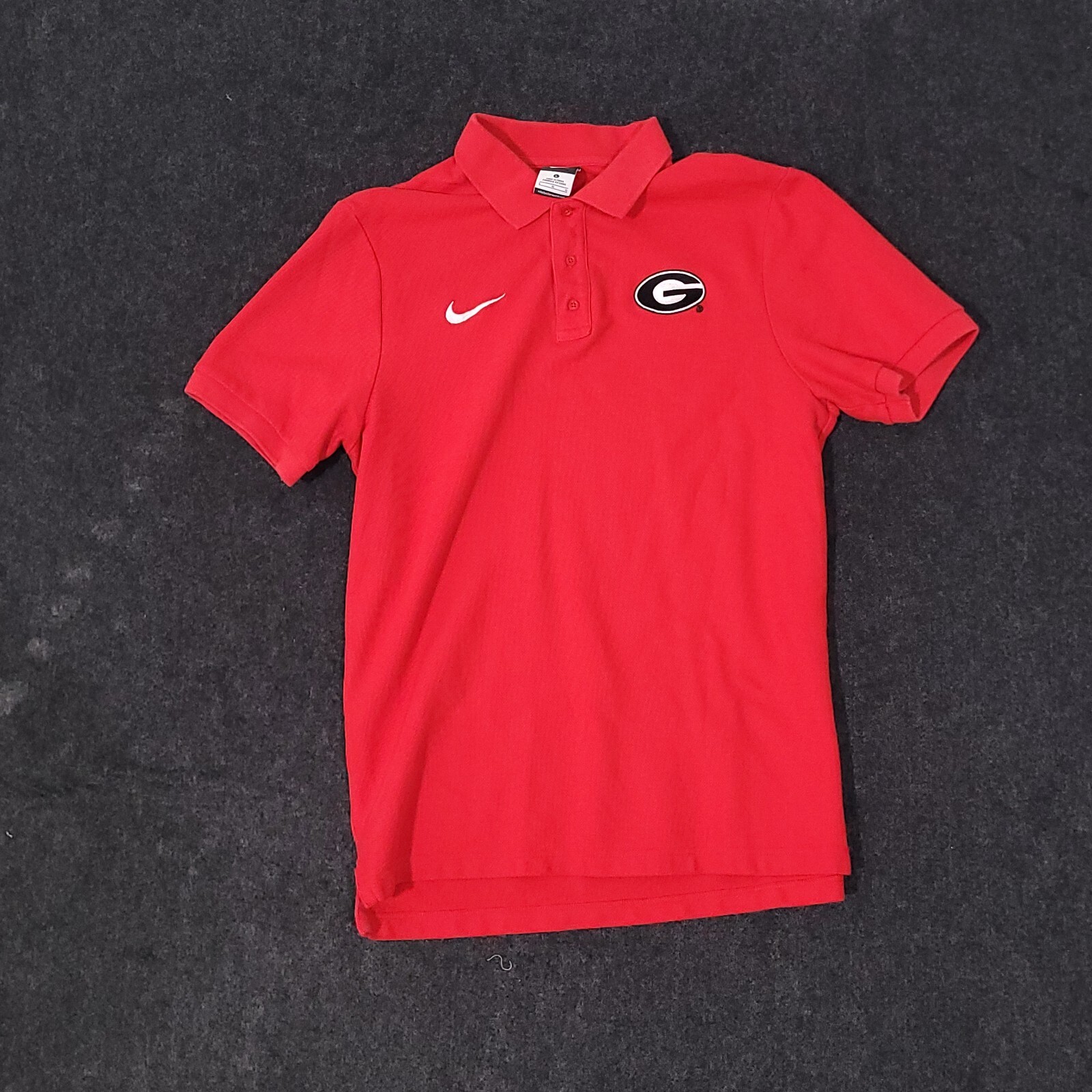 Nike Bulldogs UGA Polo Shirt Men’s Large Red Short Sleeve Golf