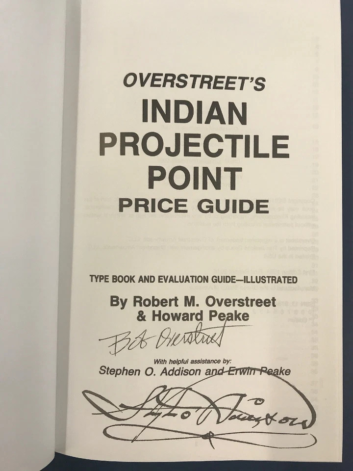 Hardcover 1st Edition Overstreet Indian Arrowheads Identification & Price Guide - Image 4 of 4