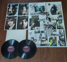 The Beatles White Album 2 LP Vinyl Purple Capitol SWBO101 w/ Posters 1968