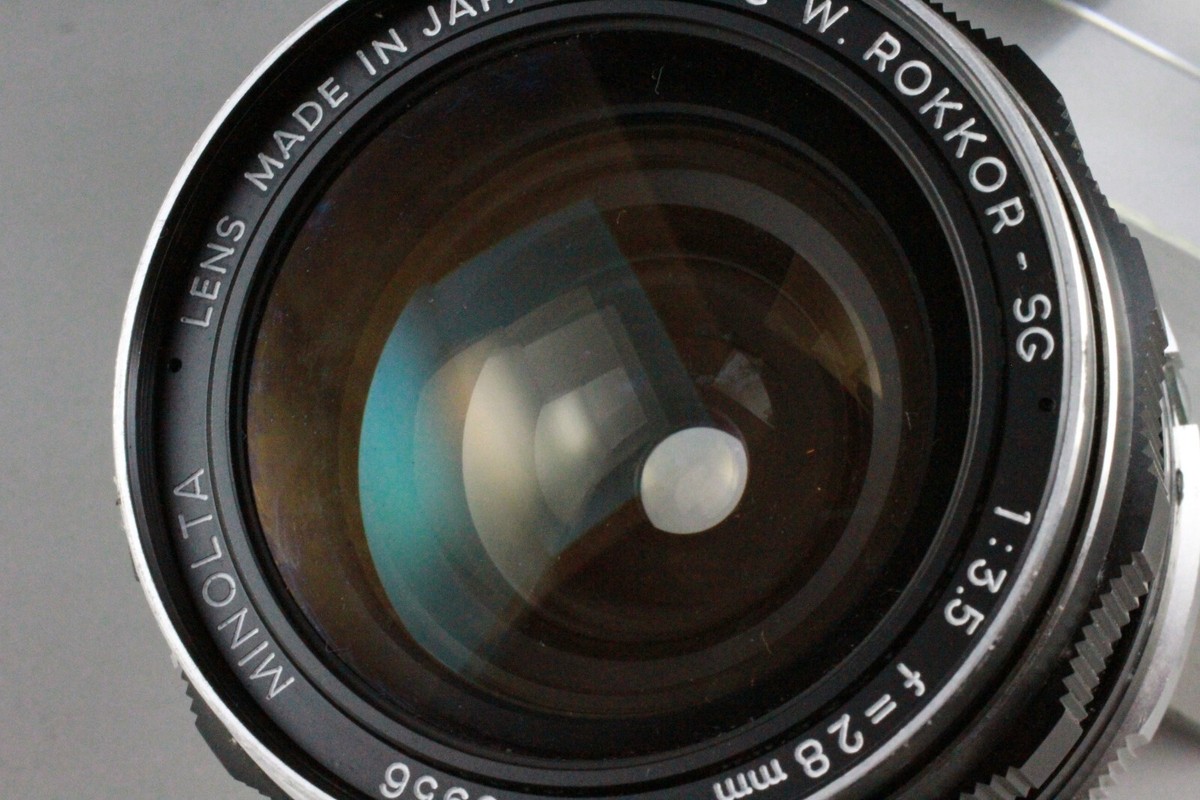 MINOLTA MC W.ROKKOR-SG 28m F3.5 フード 1451 Minolta Mc W.Rokkor-Sg 28Mm F3.5 With Genuine Lens Hood 1451