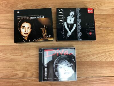 Maria Callas 3 CD Lot EMI Classics Tosca Diva Essential Opera Collection