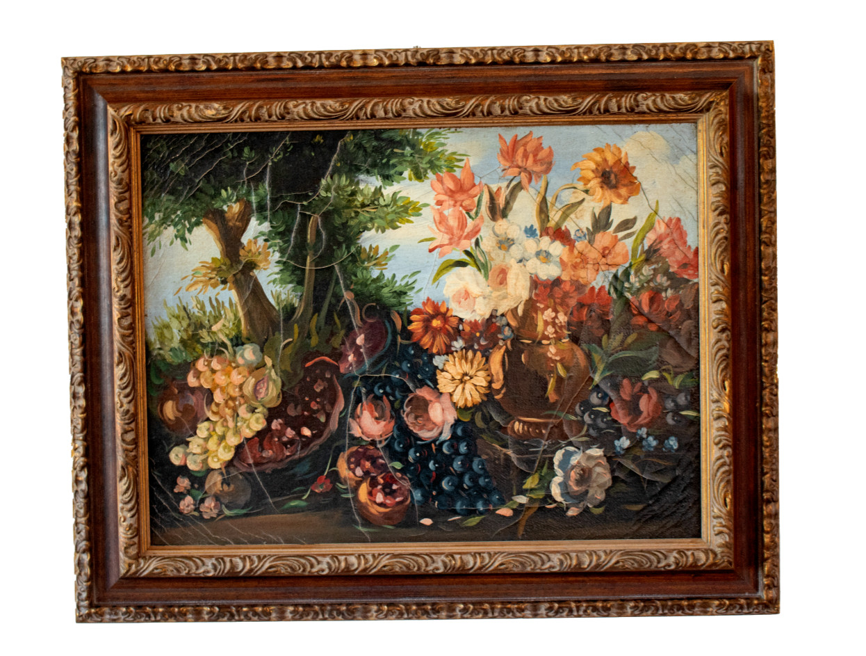 "Pintura ""Jarrón de flores de estilo flamenco"