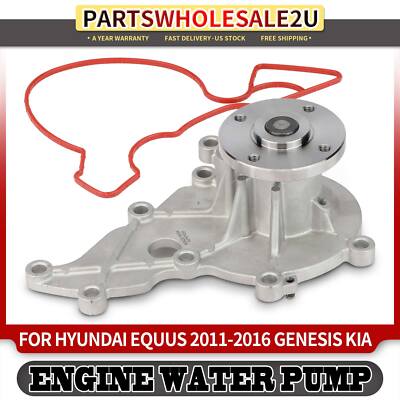 Water Pump with Gasket for Hyundai Equus 4.6L 5.0L Genesis G80 G90 Kia K900 5.0L