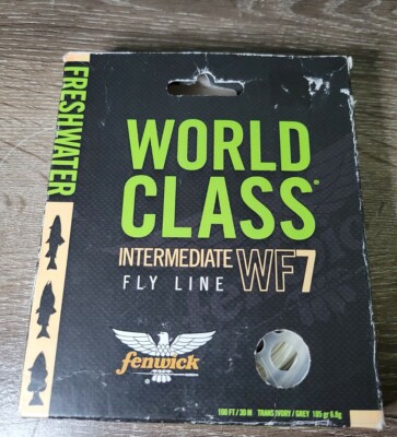 Fenwick World Class Freshwater Intermediate Fly Line WF7. Trans Ivory /Grey-NEW