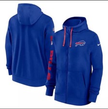 Buffalo Bills Nike 2024 Sideline Club Full-Zip Hoodie Sweatshirt Men's NFL New