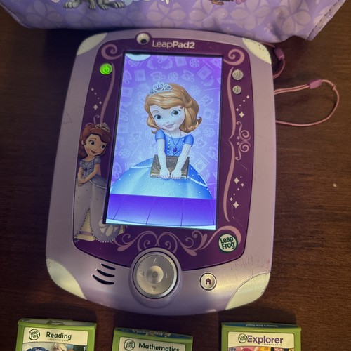 LeapFrog Leapster Sofia The First, Console, Case, 3 Games - Picture 3 of 8