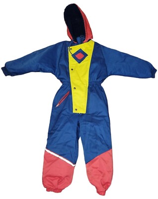 VTG ORIGINAL BEAVER SNOW Ski Suit One Piece Snowsuit Heavy Duty Beaver Nylon