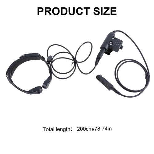 Air Tube Throat Vibration Mic Headsets Earpiece For UV9R UV5S A-58 - Zdjęcie 8 z 8