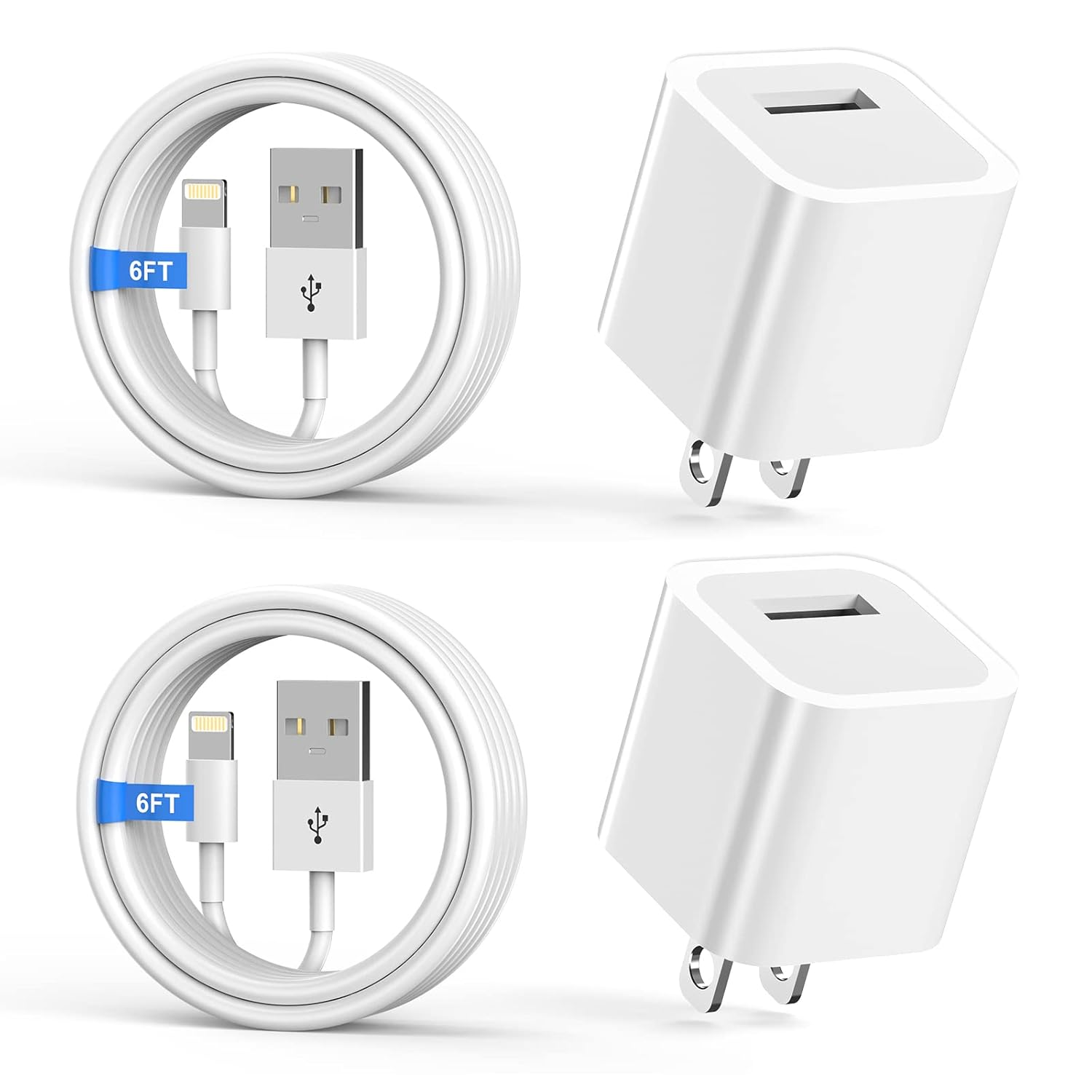 Iphone Charger,[Mfi Certified] 2Pack 6FT Lightning Cable Data Sync Charging Cord-image