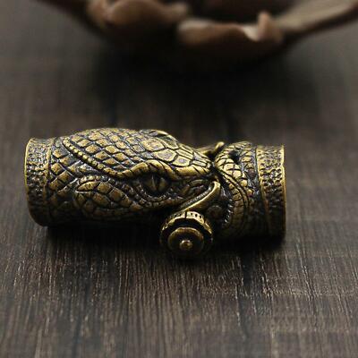Snake Head Clasps Brass End Connector for DIY Paracord