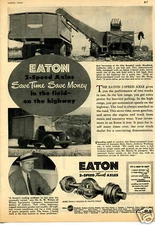 1950 Print Ad of Eaton Axles IH International Harvester KB6 Box Truck
