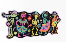 World Market Halloween Day of the Dead Musicians Beaded Table Runner Topper