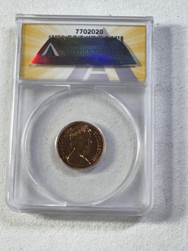 1984 Great Britain Penny Graded MS 68 RD by ANACS - Picture 8 of 8