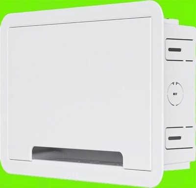 9'' in-Wall Media Box - Recessed Outlet & Network Enclosure, Cable Management Kit