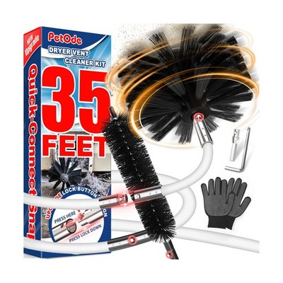 PetOde 35 Feet Dryer Vent Cleaner Kit, Lint Remover, Upgraded F... FAST USA SHIP