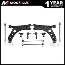 Front Lower Control Arms Ball Joints Tie Rod End For 2006-2013 Audi A3 VW Jetta