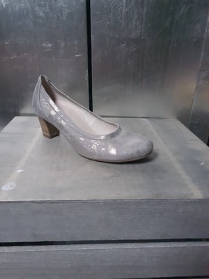 Neuwertig GABOR Pumps Gr 36 (3,5) Weite G grau silber Halbschuhe Ballerinas 1664