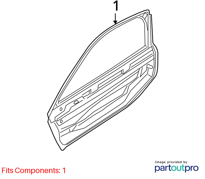 BMW I8 I12 I15 Front Right Door Shell Assembly 7312668 2014 - 2020 OEM