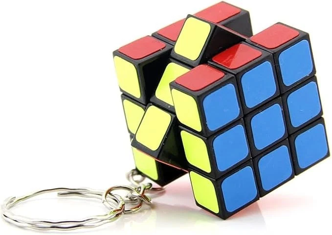 12 Portachiavi Mini Cubo di Rubix 3x3 cm Rompicapo Costruttivo (12pezzi) - Immagine 2 di 4
