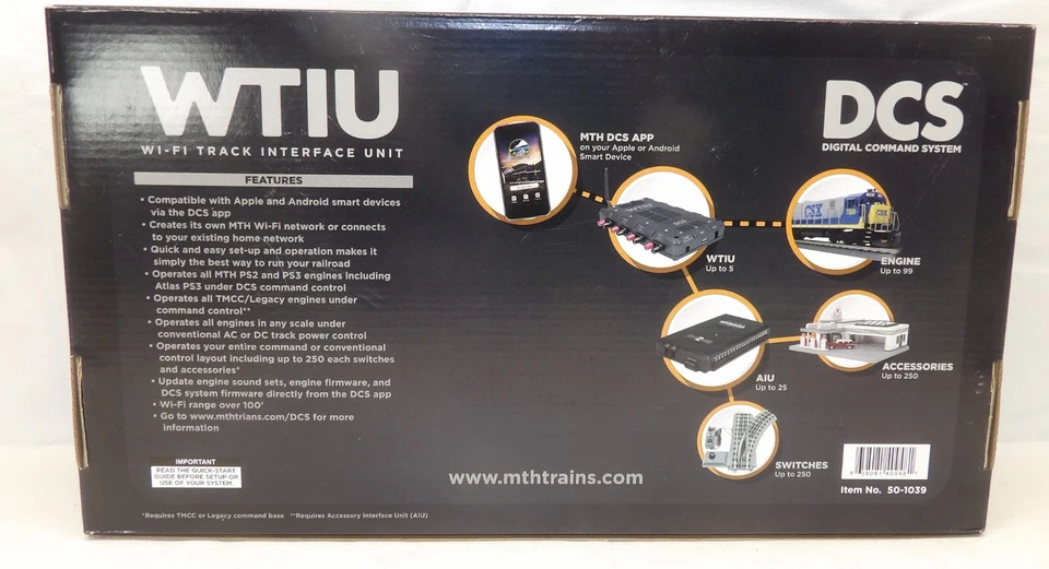 Unidad de interfaz de pista Wi-Fi calibre MTH O (WTIU) sistema de comando digital 50-1039 Foto 4 de 4