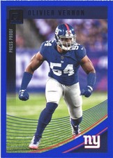 2018 Donruss Press Proof Blue #206 Olivier Vernon New York Giants