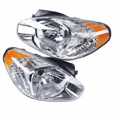 for 2006-2011 Hyundai Accent Front Headlights Assembly Left+Right Side