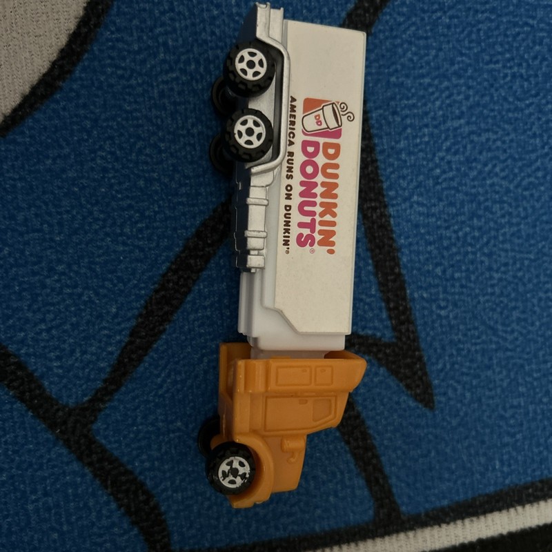 PEZ Dunkin' Donuts Candy Dispenser Tractor Trailer Orange Cab Retired-Pre-owned