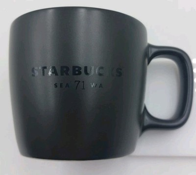 Starbucks Seattle "SEA 71 WA" SEA71WA Black Matte Coffee Tea Mug Cup 12 oz  | eBay