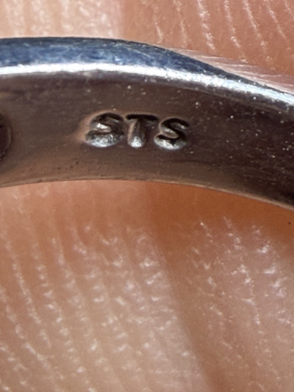 Chuck Clemency Ring Square Iced  Light Tea Sterli… - image 2