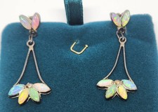 Sterling Silver Opal Earrings 