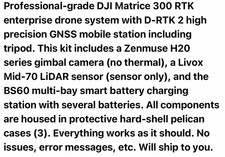 DJI Matrice 300 RTK Pro Drone w/ D-RTK 2, Zenmuse H20, BS60, Mid-70