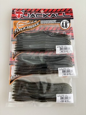 Discontinued - Lot Of 3 New Packs - Jackall Flick Shake 4.8  Watermelon Pepper