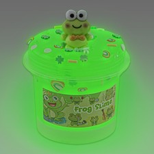 Frog Glow in The Dark Slime, 8.7884 cm x 7.7978 x 8.89 cm, Mint Green