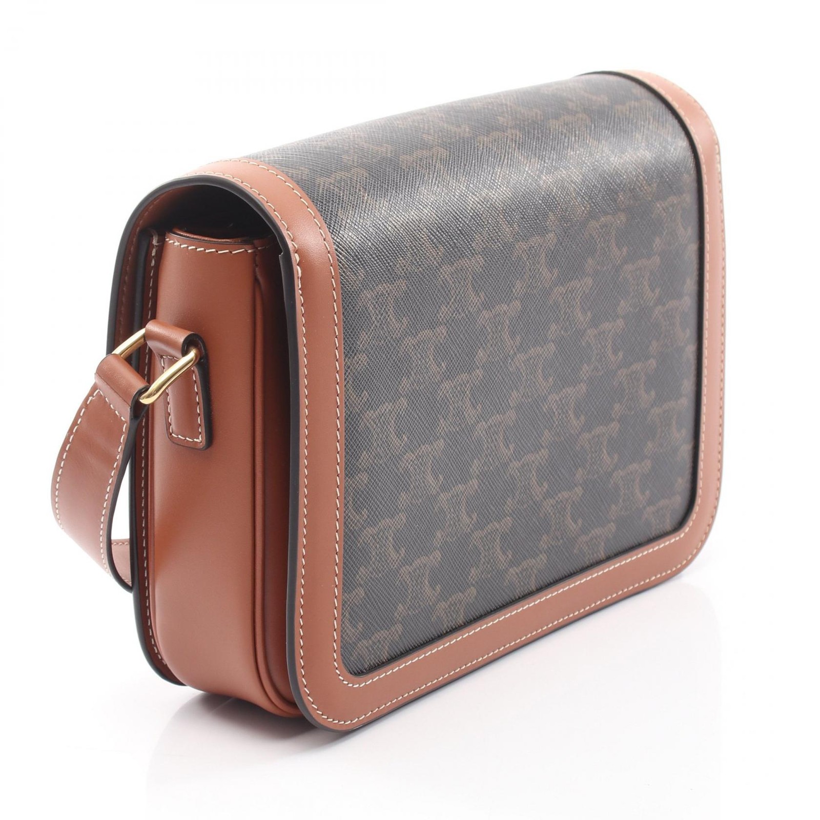 CELINE Classic Triomphe Shoulder Bag 191242BZ404LU canvas Black Brown NEW image 2