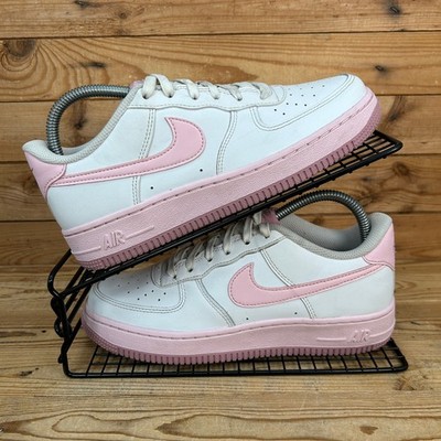 Nike Turnschuhe Damen Größe UK 5 Air Force 1 Low Weiß Rosa Valentinstag Schuhe