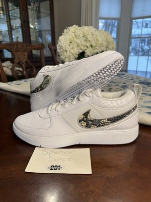 NIKE BOOK 1 RATTLESNAKE White Snakeskin FJ4249-101 Size 14 Men's