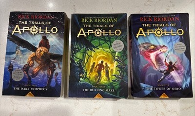 The Trials of Apollo Series Books 2, 3, and 5 by Rick Riordan