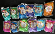 1999 McDonalds TY Teenie Beanie Babies Happy Meal Toys COMPLETE SET OF 12 SEALED