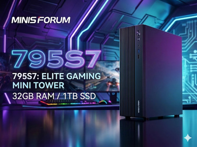 Minisforum 795S7 Gaming PC Ryzen 9 7945HX RTX 4060 32GB RAM 1TB SSD | Brand New