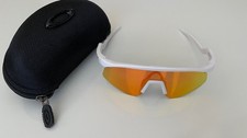 Oakley Sunglasses Prizm Sapphire OO9229-0737 Hydra White Frame Gold Mirror Great