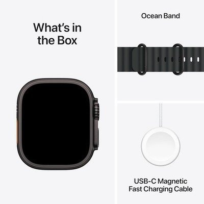 Apple Watch Ultra 3 49mm GPS + Cell Black Titanium w/ Black Ocean