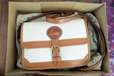 Rare Vintage Dooney & Bourke White All Weather Mini R81 Surrey New in Box