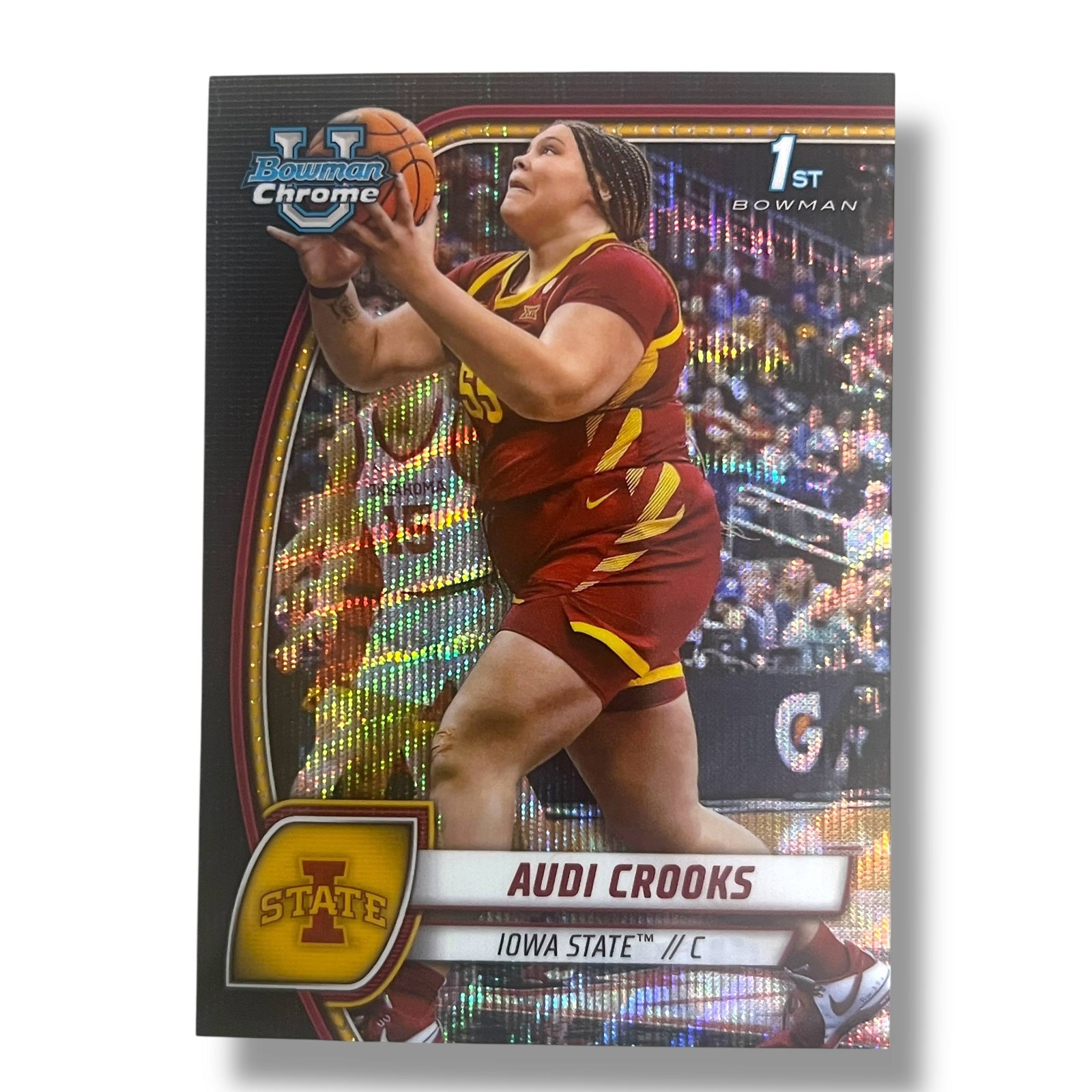 Audi Crooks 2024-25 Bowman University 1st Bowman Chrome Black Wave Refractor