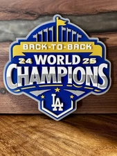 LA Dodgers Back-to-Back World Series Champions 3D Plaque 2024-2025 Man Cave Sign