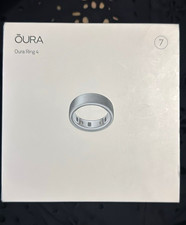 Oura Ring 4 Activity Tracking Ring Size 7 Silver w/ Charger USB Cable
